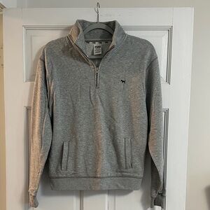 VS PINK 1/4 zip sweatshirt gray size xs
